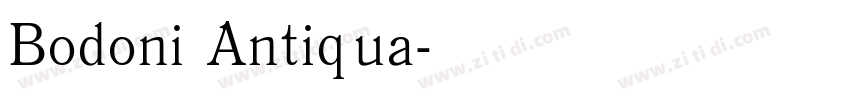 Bodoni Antiqua字体转换